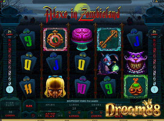 Alaxe in Zombieland Slot - เกมสล็อตออนไลน์ แนวซอมบี้