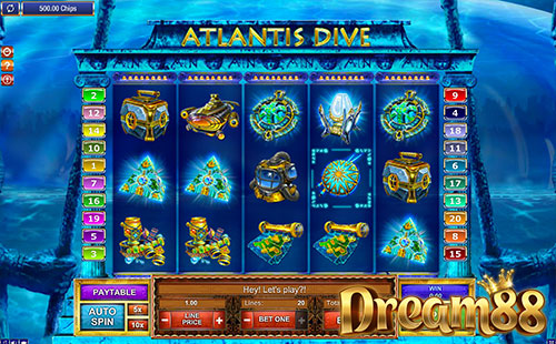 Atlantis Dive Slot - เกมสล็อตออนไลน์ ธีมบรรยากาศใต้น้ำ