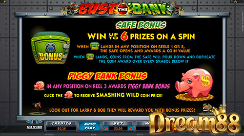 โบนัสในเกม Bust The Bank Slot