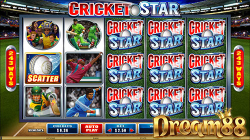 Cricket Star Slot - เกมส์ออนไลน์สล็อต ธีมกีฬาคริกเกต