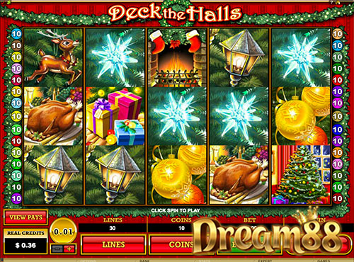 Deck the Halls Slot - เกมส์ออนไลน์สล็อต ธีมเทศกาลคริสต์มาส