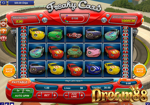 Freaky Cars Slot - เกมส์สล็อตออนไลน์ ธีมรถแข่ง