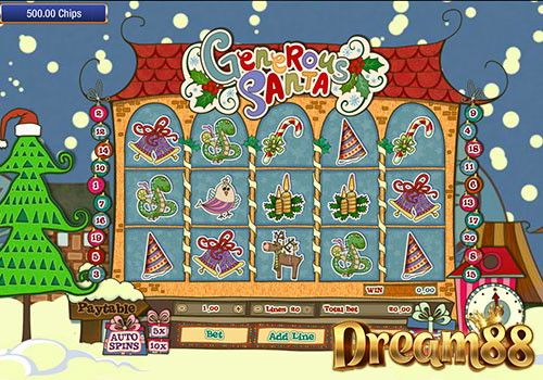 Generous Santa Slot - เกมส์สล็อตออนไลน์ ธีมซานต้าคลอส