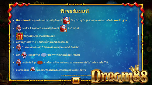 ฟีเจอร์แผนที่เกม Santa's Village Slot