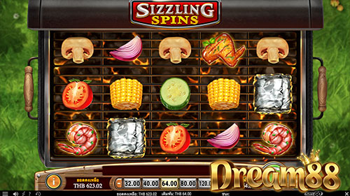 Sizzling Spins Slot - เกมสล็อตออนไลน์ แนวปิ้งย่างบาร์บีคิว